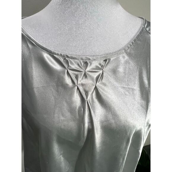 Evan Picone Black Label Silver Diamond Blouse, (Size 10) - Picture 2 of 5